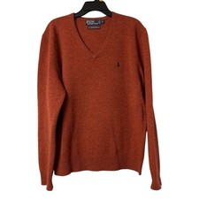 Polo Ralph Lauren Mens 100 Lambs Wool V Neck Pullover Sweater Size Large