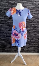 Ladies Joules Blue Floral Summer Dress Size 10 Stunning Holiday Beach Vibe Party