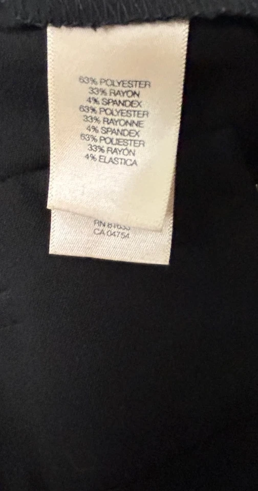 Pantalones de vestir para mujer Kenneth Cole de carrera bolsillos talla 10 negros pierna ancha elásticos Foto 4 de 4