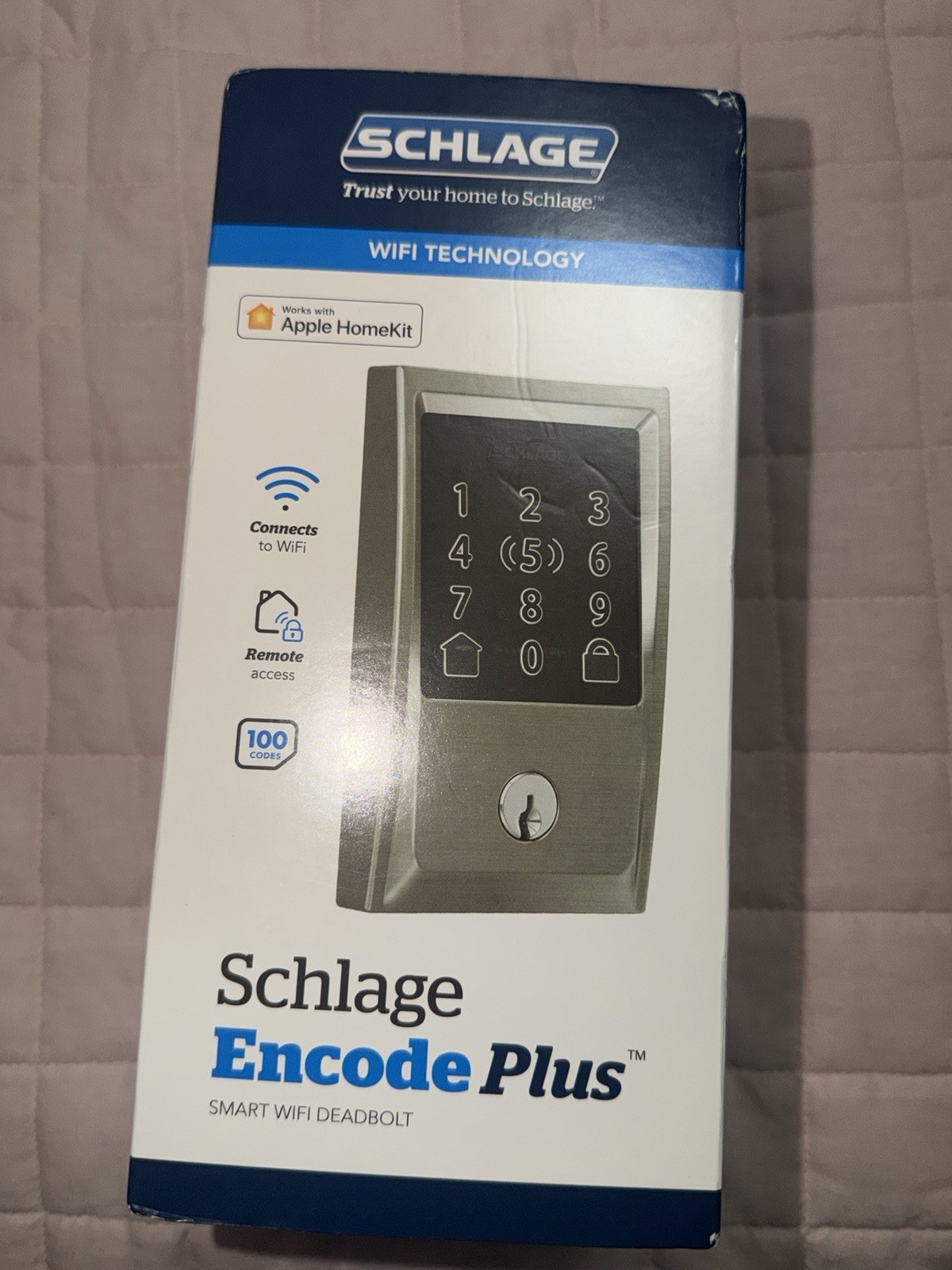 Schlage Encode Plus DeadBold Satin Nickel