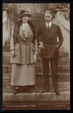 Deutsches Reich 1923 Karte Das Kronprinzenpaar R&uuml;ckkehr Exil in Oels (Schlesien)