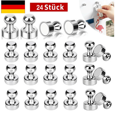 24 Neodym Magnete für Magnettafel Notenständer Kühlschrank Whiteboard Pinnwand