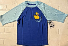 NEW Neff Boys CHILL MODE DUCKY Graphic Rashguard UPF Protection NAVY Size L