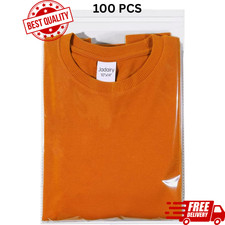 100 Pcs 10"x14" Clear Self-Sealing Cellophane Bags for Packaging T-Shirt Clothes