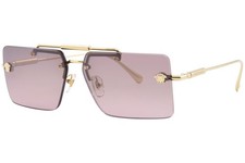 Versace VE2245 100258 Sunglasses Gold/Pink/Grey Grad./Flash Silver Rimless 60mm