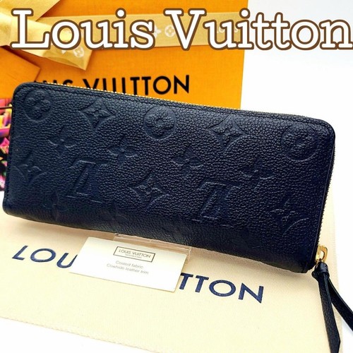Louis Vuitton Long Wallet Empreinte Clemence Noir Monogram Excellent Condition