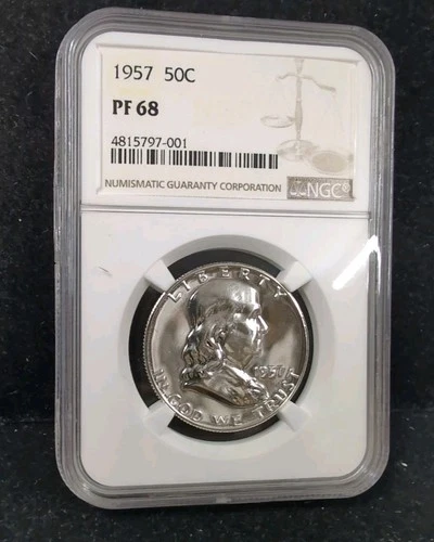1957 Proof Franklin Half Dollar - NGC PF 68 #4937