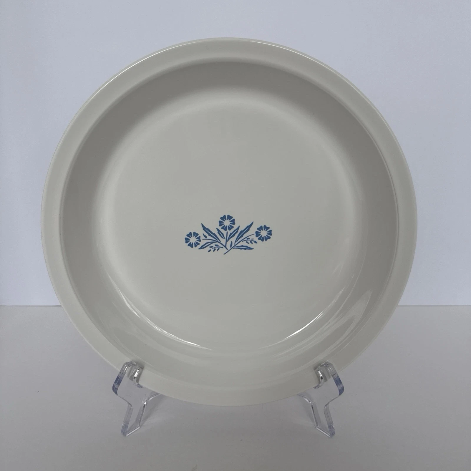 Corning Ware P-309 Blue Cornflower 9" Glass Pie Pan Bake Dish 1970s Vintage