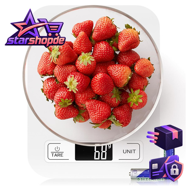 KüChenwaage Digital 10KG LCD Display Hohe PräZision 1G Tara-Funktion-image