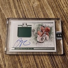 2018-19 Panini Impeccable Elegance Black Box 1/1 Jayson Tatum #EV-JTT Patch Auto