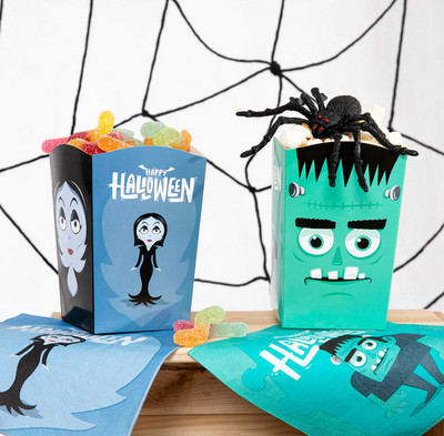 Halloween Monster Popcorn Eimer Boxen 6 Stk.