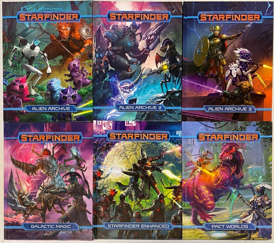 Starfinder RPG 1st Edition Lot of 13: Core Rulebook Alien Archive 1-3 ...