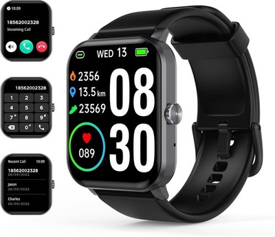 ''1.85'' HD Screen Smart Watch, Waterproof Fitness Smart Watches for IOS Android