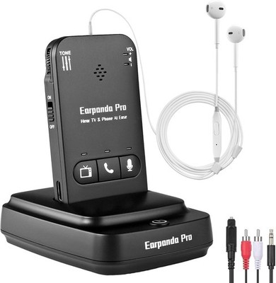 EarPanda Pro TV Wireless Headphones for Seniors for TV Watching Loud Volume -NEW