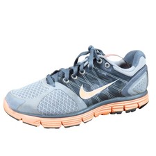 Nike LunarGlide+ 2 Women Athletic Running Shoes Size 7 Training Grey Orange