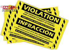 100 MESS Parking Violation Stickers Hard to Remove - No Parking Stickers - Bad P