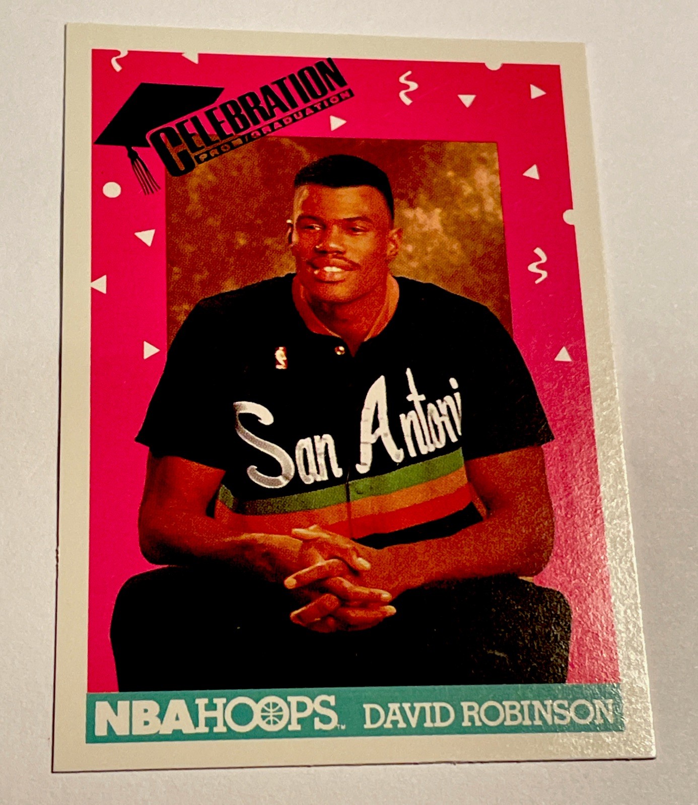 1991-92 NBA Hoops #327 - David Robinson - CELEBRATION PROM/GRADUATION NBA HOF