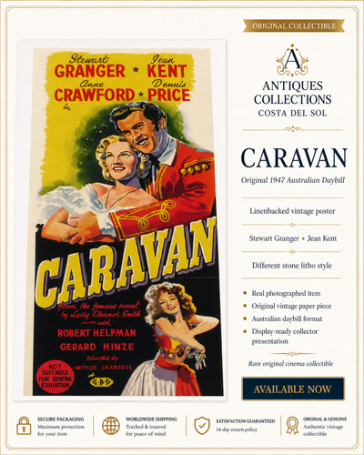 Caravan 1947 Linenbacked Australian Daybill Stewart Granger Jean Kent