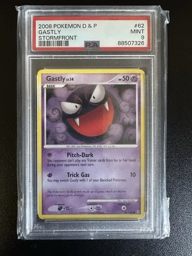 Pokémon TCG Stormfront Gastly Card 62/100 PSA 9