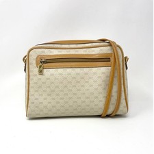 Gucci Micro GG Vintage Monogram Shoulder Bag Crossbody Coated Canvas Leather