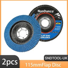 2Pcs 115mm Zirconia FLAP GRINDING SANDING DISCS 40 60 80 120 GRIT ANGLE WHEELS