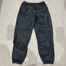 Vintage Pro Player Men's Large Black 90s Nylon Parachute Track Lined Pants READ