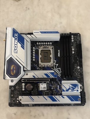 ASRock Sonic The Hedgehog Intel Motherboard Blue/White HDMI DP M.2 PCIe WIFI