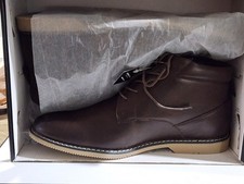 London Fog Tyler Chukka Boots Men  s Size 12M Brown Memory Foam New in Box