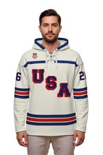 USA Hockey Shield 2026 Replica Jersey Vintage White Lace Hoodie