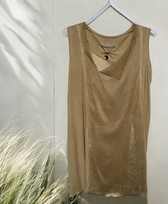 RUNDHOLZ DIP - Long And Slim Top Wax Cloud Avantgarde Size Medium Beige New!