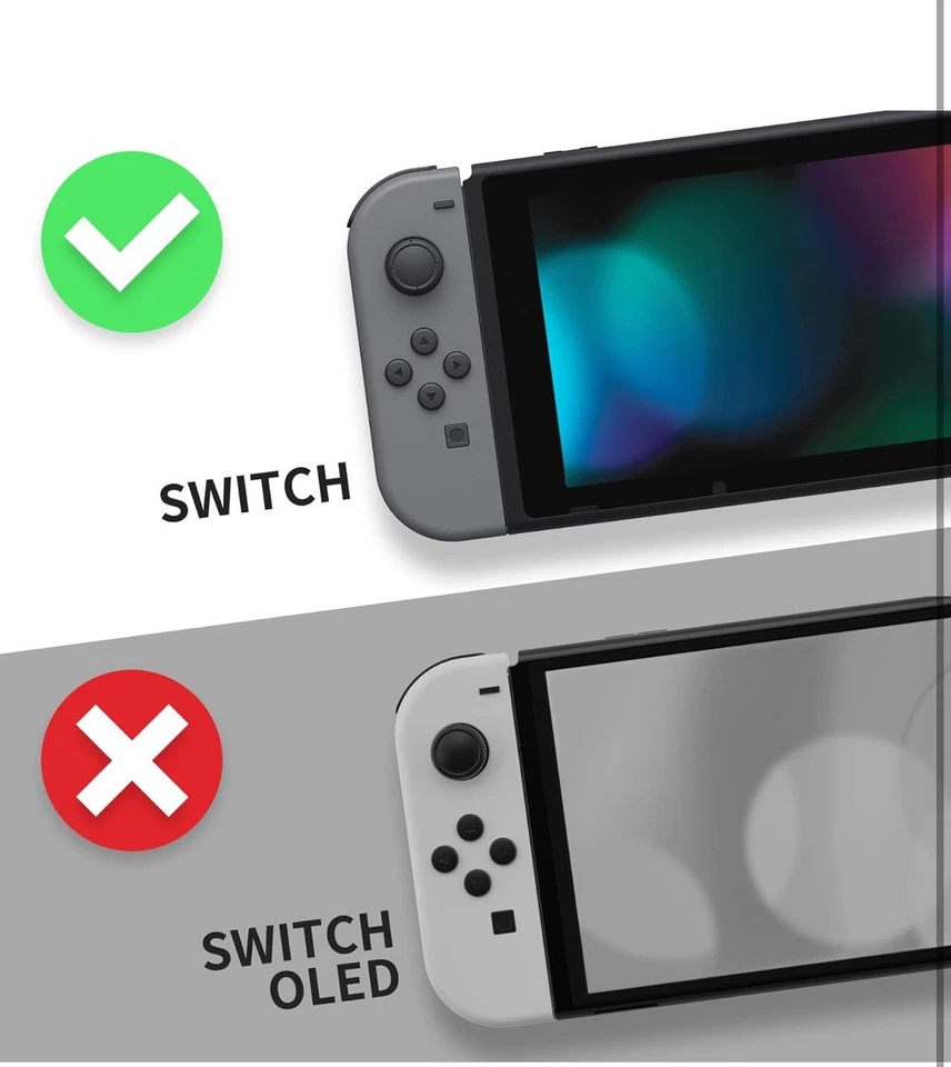 Custom Souple Tactile Poignée Façade pour Nintendo Switch Station, Glow IN Dark - Photo 4/4