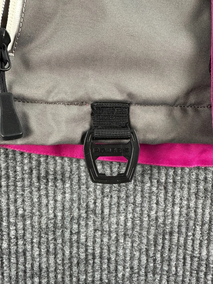Polaris Jacket Girls Large Pink Gray Snowmobile Ski Snowboard Winter Reflective - Image 2 of 4