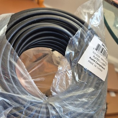 Cmple RG59U Gold Plated RCA Male Coaxial Cable 100 ft Black Yellow