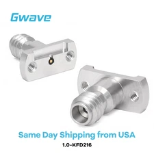 1.0mm Female Solderless PCB Connector, 2 Hole Flange for Microstrip, DC -110GHz