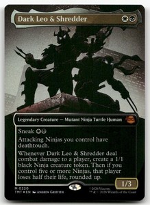 Dark Leo & Shredder (Borderless) Foil #220 Teenage Mutant Ninja Turtles