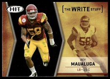 Rey Maualuga Rookie 2009 SAGE HIT #WS16 Write Stuff USC Trojans