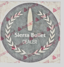 Décalcomanie vintage publicitaire originale compay SIERRA Bullet Dealer par AVERY