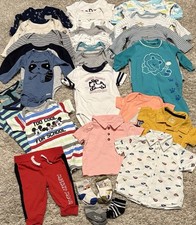 Boys 25 Piece Clothing Lot Sizes 0-3M, 3M, 3-6M, 6-9M, 12M