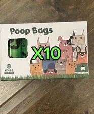 Scented Pet Waste Bag Biodegradable, Leak-Proof, 8 Rolls Per Box Pack for Dogs