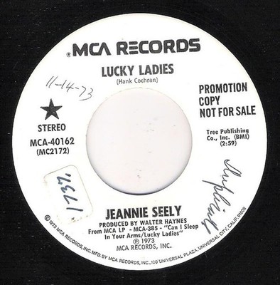 Jeannie Seely - Lucky Ladies - Used Vinyl Record 7 - Promo - G8100z