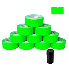 10,000 pcs Bright Green Price Labels for NT5500/MX 5500 - Includes 1 Ink Roll...