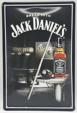 Original 2007 Break into Jack Daniel's Billiard  Relief Blechschild KEINE REPRO