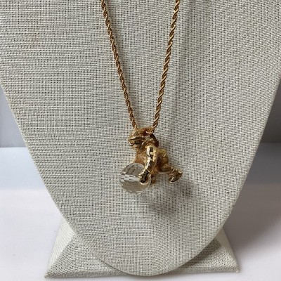 Swarovski Pendant Crystal Memories With Chain Necklace Making a Snowman 32''