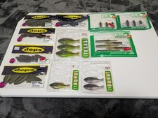Bass Fishing Worms Bulk Lot, Used, Near Mint, Soft Plastic, Lure Accessories
