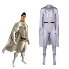 Megamind Metro Man Jumpsuit Cosplay Bodysuit Halloween Costume Zentai Catsuits