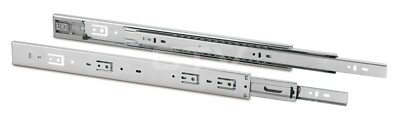 Teleskopschiene Push Open & Soft Close 17-53mm 15-136kg Vollauszug 182mm-1000mm 