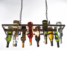 Wine Bottle Chandelier Light Lighting Wine Decor Usa Pendant Style