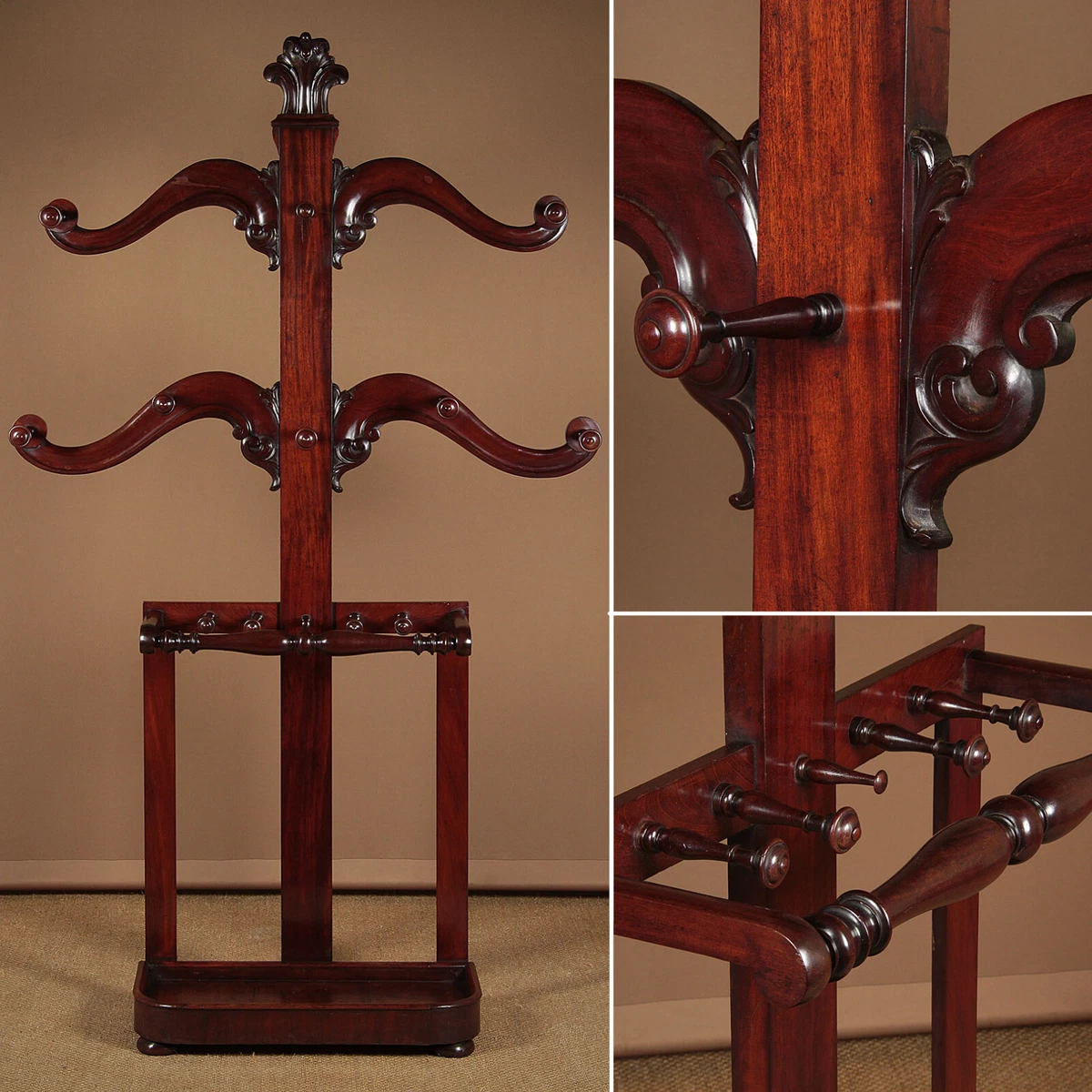 Mahogany clearance hall stand