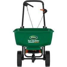 Scotts Turf Builder EdgeGuard DLX Broadcast Spreader for Seed, Fertilizer