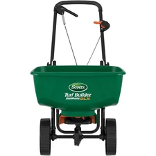 Scotts Turf Builder EdgeGuard DLX Broadcast Spreader for Seed, Fertilizer